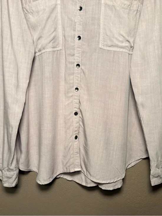 Maurice's Utility Relaxed Button Down Shirt Dusty Pink Women's Size XL Feminine - Picture 3 of 13